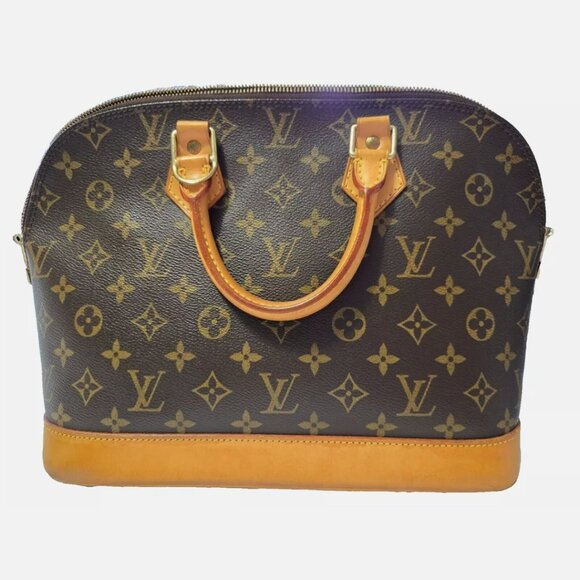 Louis Vuitton Alma Shoulder Bag PM Brown Canvas/Leather - Picture 2 of 12